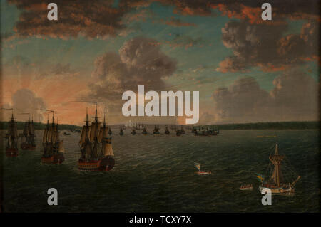 Die Schlacht von Wyborg Bay am 3. Juli 1790, 1791. Schöpfer: Tietrich Schoultz, Johan (1754-1807). Stockfoto