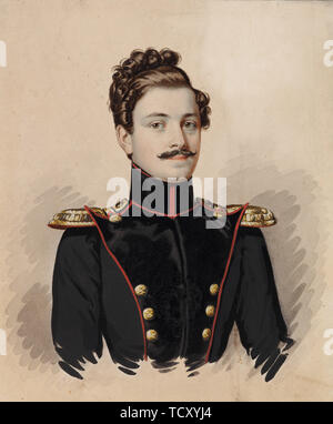 Portrait von artemy Dmitrievich Raevsky (1814-1853), 1835. Schöpfer: Hampeln, Carl von (1794 - nach 1880). Stockfoto