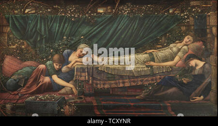 Die Legende von Briar Rose: Der schlafende Schönheit, 1885-1890. Schöpfer: Burne-Jones, Sir Edward Coley (1833-1898). Stockfoto