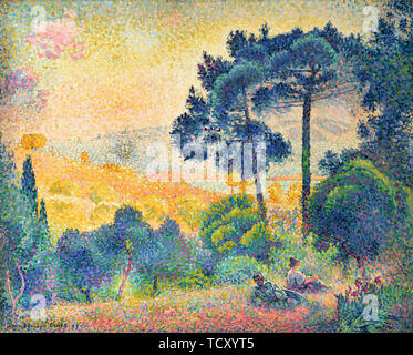 Landschaft der Provence, 1898. Schöpfer: Cross, Henri Edmond (1856-1910). Stockfoto