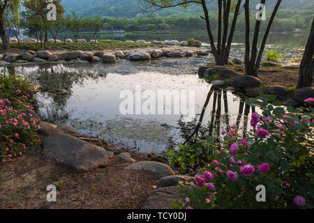 Changguangxi Wetland Park liegt am Stadtrand von Wuxi, Provinz Jiangsu, mit außergewöhnlich schönen Landschaft. Stockfoto