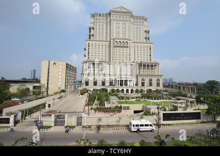 Kolkata, Indien. 10 Juni, 2019. ITC Royal Bengal. Einen Tag vor der Eröffnung des neuen 133 Meter Höhe Hotel mit 456 Zimmern im ITC Sonar und ITC Royal B Stockfoto