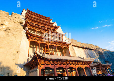 Mogao Grotten Scenic Area in Dunhuang, Provinz Gansu Stockfoto