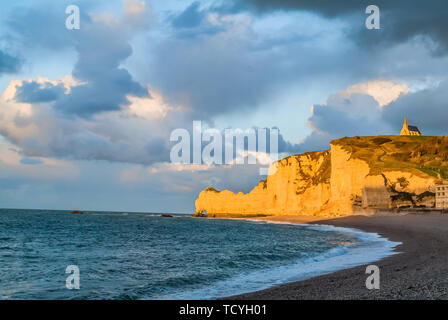 Schöner Strand in seine maritime etretat Normandie Frankreich Stockfoto