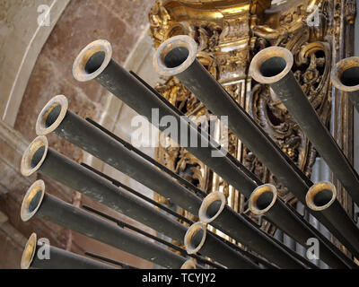 Orgel in der beeindruckenden Pantheon von Lissabon in Portugal Stockfoto