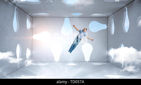 Richtige Entscheidung Konzept zu machen. Mixed Media Stockfoto