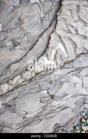 Blick von oben der Svalbard Riverbed, Artic, Norwegen Stockfoto