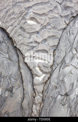 Blick von oben der Svalbard Riverbed, Artic, Norwegen Stockfoto