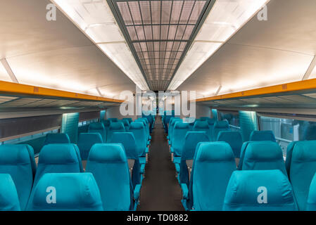 Innere Landschaft von Shanghai Maglev Train Stockfoto