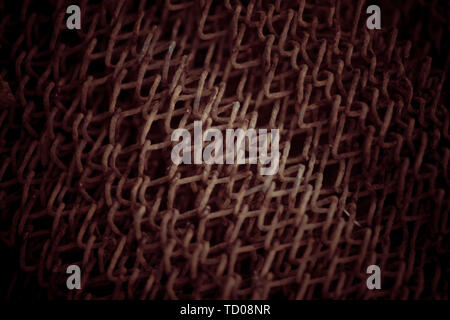 Alte rostige Gitter Makro Hintergrund Nahaufnahme Stockfoto