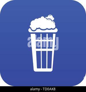 Popcorn box Symbol blau Vektor Stock Vektor
