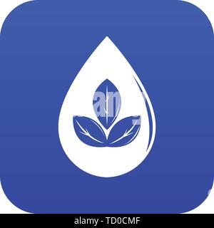 Drop eco Symbol blau Vektor Stock Vektor
