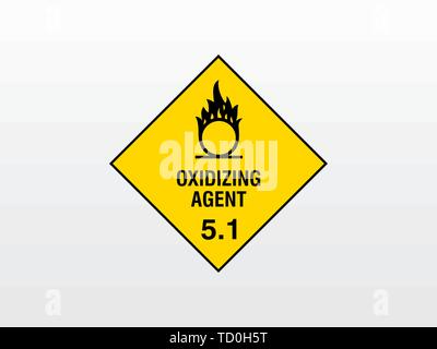 Oxidationsmittel 5.1 Ggvs-Symbol Stock Vektor