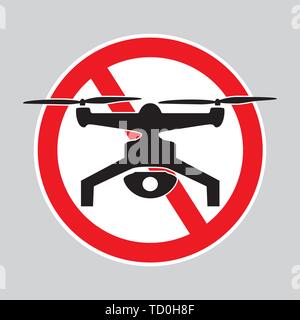 Kein Drone Zone Symbol Stock Vektor