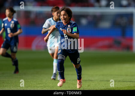 Paris, Frankreich. 10 Juni, 2019. Mana Iwabuchi von Japan während der FIFA Frauen-WM Frankreich 2019 Gruppe D Match zwischen Argentinien und Japan im Parc des Princes in Paris, Frankreich Am 10. Juni 2019. Quelle: LBA/Alamy leben Nachrichten Stockfoto