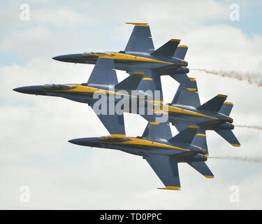 Smyrna, TN, USA. 08 Juni, 2019. Die US Navy Blue Angels während des Großen Tennessee Air Show, in Smyrna, TN. Obligatorische Credit: Kevin Langley/Sport Süd Media/CSM/Alamy leben Nachrichten Stockfoto