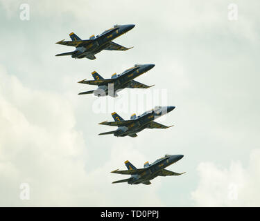 Smyrna, TN, USA. 08 Juni, 2019. Die US Navy Blue Angels während des Großen Tennessee Air Show, in Smyrna, TN. Obligatorische Credit: Kevin Langley/Sport Süd Media/CSM/Alamy leben Nachrichten Stockfoto