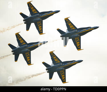 Smyrna, TN, USA. 08 Juni, 2019. Die US Navy Blue Angels während des Großen Tennessee Air Show, in Smyrna, TN. Obligatorische Credit: Kevin Langley/Sport Süd Media/CSM/Alamy leben Nachrichten Stockfoto