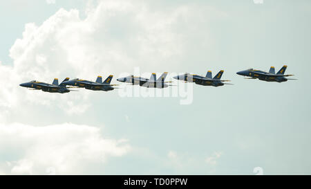 Smyrna, TN, USA. 08 Juni, 2019. Die US Navy Blue Angels während des Großen Tennessee Air Show, in Smyrna, TN. Obligatorische Credit: Kevin Langley/Sport Süd Media/CSM/Alamy leben Nachrichten Stockfoto