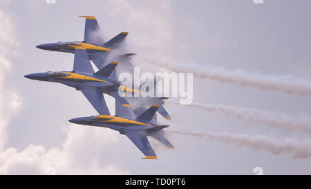 Smyrna, TN, USA. 08 Juni, 2019. Die US Navy Blue Angels während des Großen Tennessee Air Show, in Smyrna, TN. Obligatorische Credit: Kevin Langley/Sport Süd Media/CSM/Alamy leben Nachrichten Stockfoto