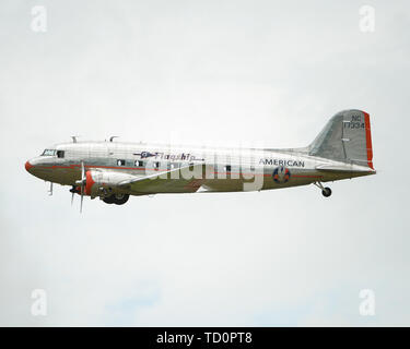 Smyrna, TN, USA. 08 Juni, 2019. Der Geist der Detroit DC-3 während der Großen Tennessee Air Show, in Smyrna, TN. Obligatorische Credit: Kevin Langley/Sport Süd Media/CSM/Alamy leben Nachrichten Stockfoto