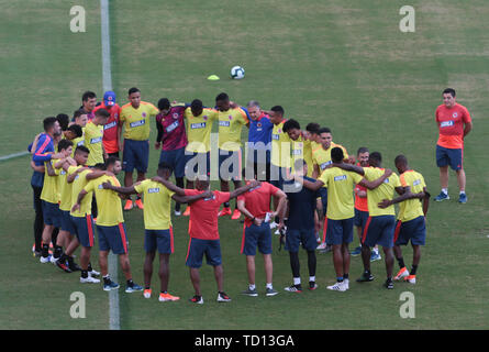 Salvador, Brasilien. 11 Juni, 2019. Training der Kolumbien Team, an diesem Dienstag (11) an der Pituaçu Stadium, in Salvador, Bahia, Brasilien. Credit: Tiago Caldas/FotoArena/Alamy leben Nachrichten Stockfoto