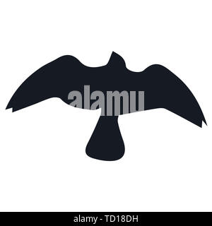 Vogel silhouette Symbol. Abbildung auf weißen Hintergrund. Stockfoto