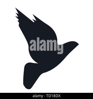 Vogel silhouette Symbol. Abbildung auf weißen Hintergrund. Stockfoto
