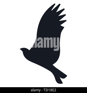 Vogel silhouette Symbol. Abbildung auf weißen Hintergrund. Stockfoto