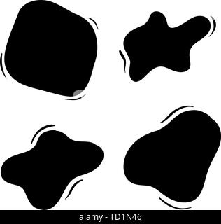 Hand Objekte für Design bubble gezeichnet. Schwarz Vektor doodle Kreise auf weißem Hintergrund. Abstrakte Pinsel Zeichnung. Künstlerische Abbildung: grunge Stock Vektor
