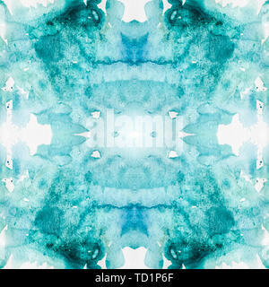 Nahtlose elegante Aquarell geometrische Muster. Abstrakte Farbe kaleidoskopische Hintergrund. Symmetrische Tribal Muster. Detaillierte Mosaik Design mit gemischten el Stockfoto