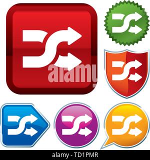 Vector Illustration. Setzen Sie glänzende Symbol Serie auf den Schaltflächen. Schalter. Stock Vektor