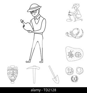 Isoliertes Objekt der Geschichte und Forschung Symbol. Sammlung von Geschichte und Entdeckung Lager Symbol für das Web. Stock Vektor