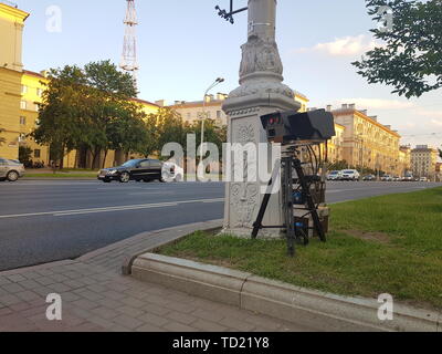 MINSK, WEISSRUSSLAND, Mai, 2019: Speed Radar Stockfoto