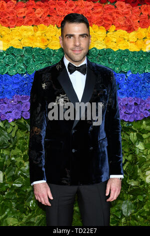 73. jährlichen Tony Awards, Ankünfte, Radio City Music Hall, New York, USA - 09 Jun 2019 - Zachary Quinto Stockfoto