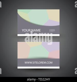 Abstrakt bunt Modern gestylt, Visitenkarte Vorlage kreatives Design, zurück und Front-Side - Illustration in frei editierbare Vektor-Format Stock Vektor