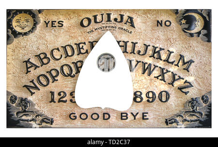 Ouija Brett auf weißem Hintergrund 3 isolierte d Abbildung Stockfoto