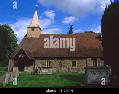 St Michael und alle Engel Kirche, Copford, Essex, Großbritannien. Stockfoto