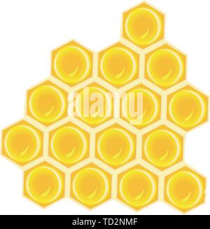 Eine Wabe Vector Illustration auf weißem Hintergrund Stock Vektor