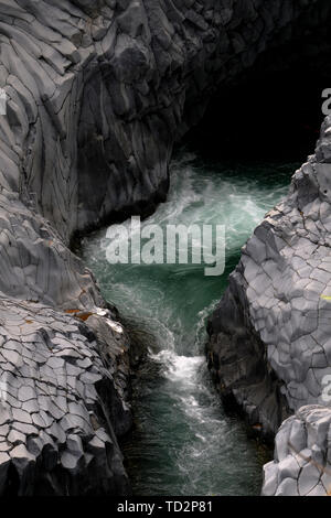 Alcantara Schlucht, Sizilien, Italien Stockfoto