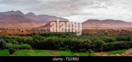 Landschaft der tausend Kasbahs Tal, Marokko in Afrika Stockfoto