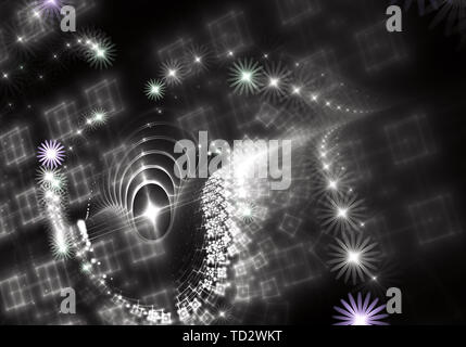 abstrakte Fraktal Hintergrund eine computergenerierte Illustration, Textur Stockfoto