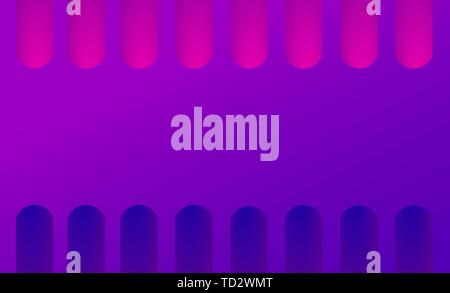 Abstrakte leuchtend bunten Hintergrund mit geometrischen statischen Formen auf blauen violetten Gradienten Hintergrund Stock Vektor