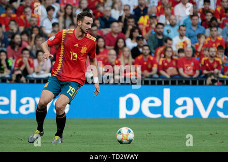 Spanien Nationalspieler Fabian Ruiz in Aktion während der UEFA EURO 2020 Qualifier Match zwischen Spanien und Schweden im Santiago Bernabeu in Madrid gesehen. Final Score: Spanien 3 Schweden 0 Stockfoto