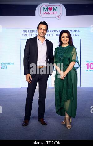 New Delhi, Indien. 10 Juni, 2019. Bollywood Schauspielerin Tisca Chopra bei der Einführung der neuen Produktpalette von Dettol speziell für Frauen Quelle: Jyoti Kapoor/Pacific Press/Alamy leben Nachrichten Stockfoto