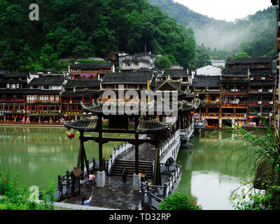 Dies ist ein Satz von Reisen Fotos der antiken Stadt Phoenix im westlichen Hunan, China. Stockfoto