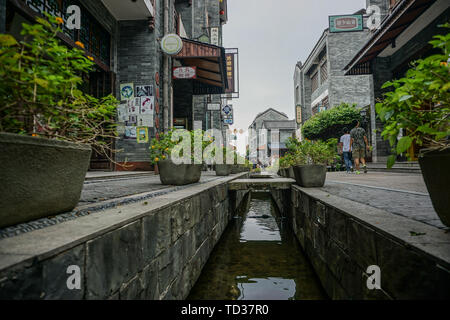 Guangzhou Panyu Universität Stadt Lingnan Impressionen Garten Lingnan Architektur, Wohn- Residence Stockfoto
