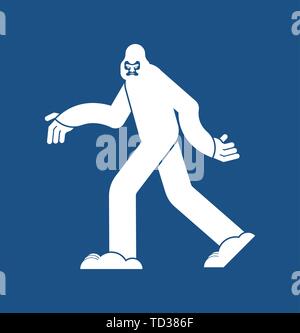 Yeti-Symbol. Bigfoot unterzeichnen. Abominable snowman Symbol. sasquatch Stock Vektor