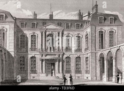 Hôtel de Charost, Paris, antiken Stahl Gravierte drucken, 1831 Stockfoto