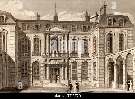 Hôtel de Charost, Paris, antiken Stahl Gravierte drucken, 1831 Stockfoto